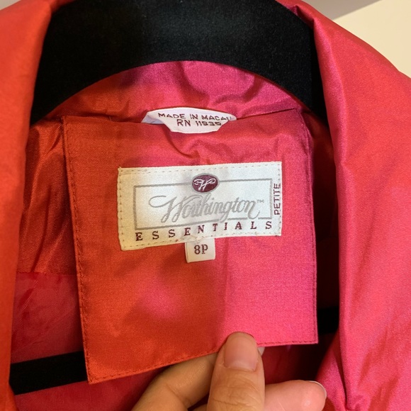 Vintage Worthington Essentials Petites Pink Trench Coat Size 8P - Picture 5 of 6